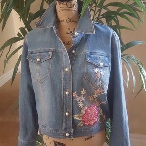 EUC Ane V embellished denim jacket